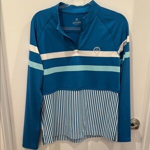 G/FORE Women's Blue Striped Top